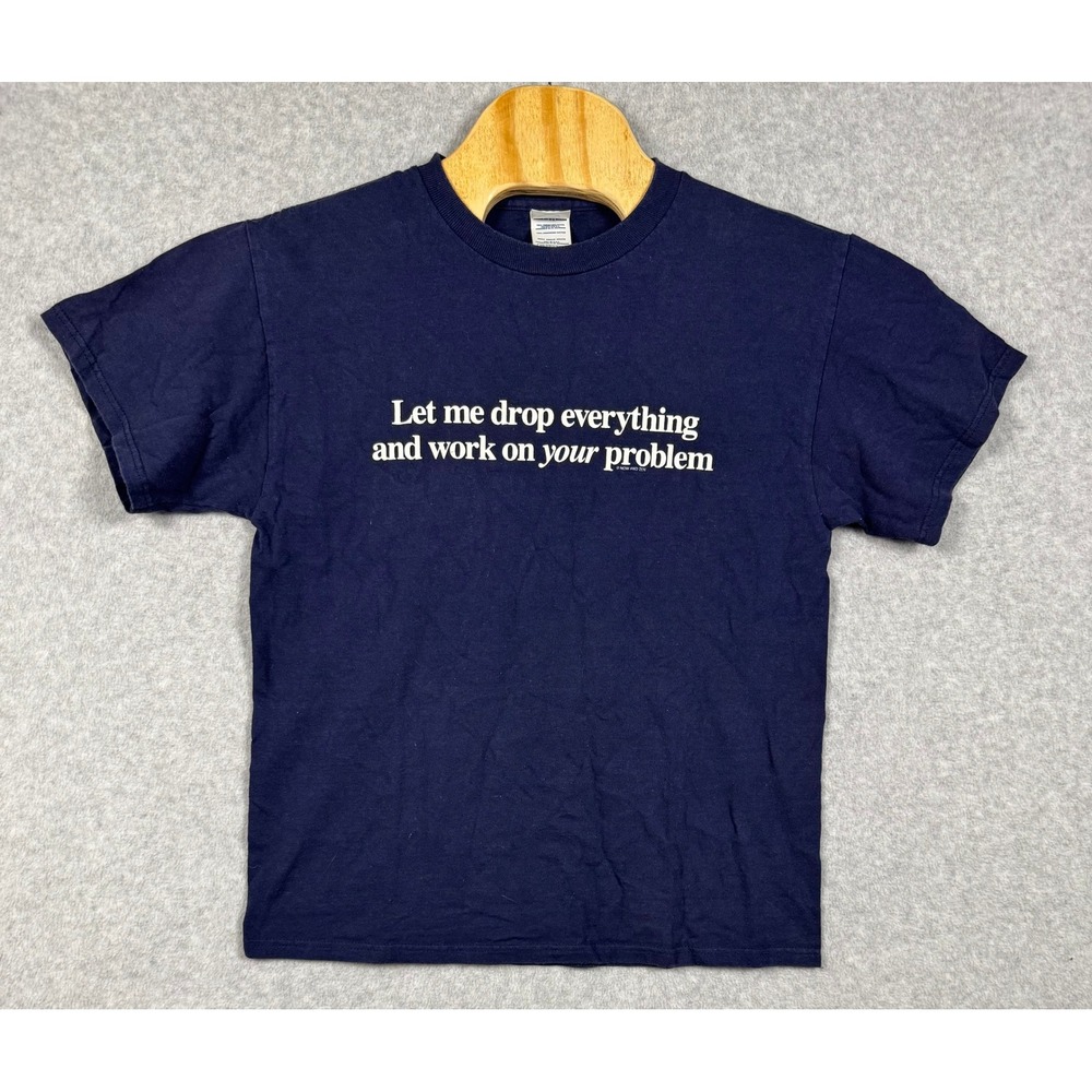 Delta Pro Weight Graphic T-Shirt Adult M Navy Blue Excellent Sarcastic Humor